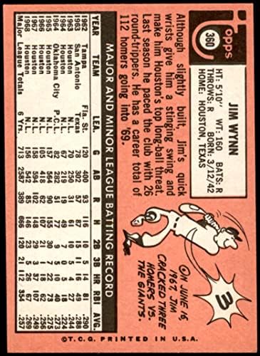 1969 Topps 360 Jim Wynn Houston Astros (Beyzbol Kartı) NM Astros