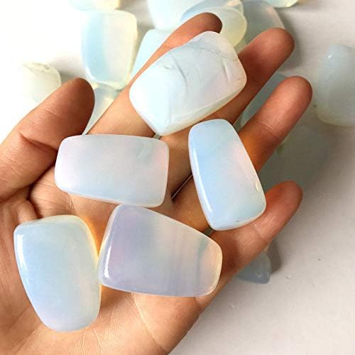 SEEWOODE AG216 100g Yeni Büyük Doğal Beyaz Opal Kaya Taş Çakıl Kristal Cilalı Şanslı Güçlü Doğal Taşlar ve Mineraller