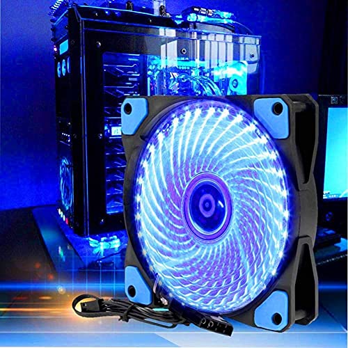 HXQHXQ dilsiz 12 cm 33 LEDs RGB ışık soğutma fanı soğutucu bilgisayar PC kasa bilgisayar soğutma fanı (renk: siyah)