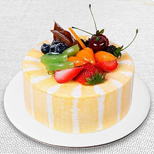 [25 adet]8 Beyaz Cakeboard Yuvarlak, Küçük Tek Kullanımlık Kek Daire Taban Panoları Kek Tabağı tabağı 8 inç, 25 paket