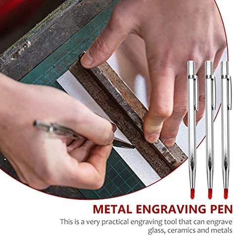 DOITOOL Karo Araçları Gravür Kalem 5 Adet Tungsten Karbür Scriber Gravür Gravür Kalem için Klip ile Cam Seramik sertleştirilmiş