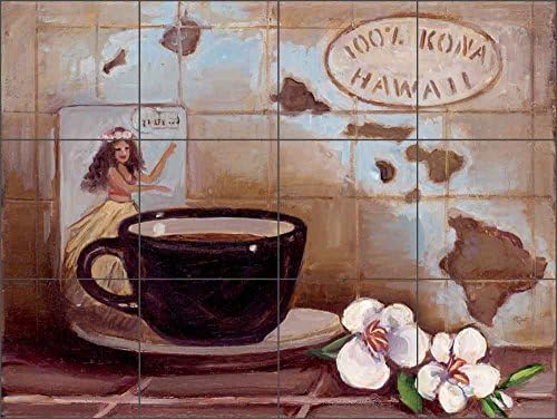 Seramik Karo Duvar Backsplash - Kona Hawaii Theresa Kasun tarafından (6 Karoda 24 x 18)