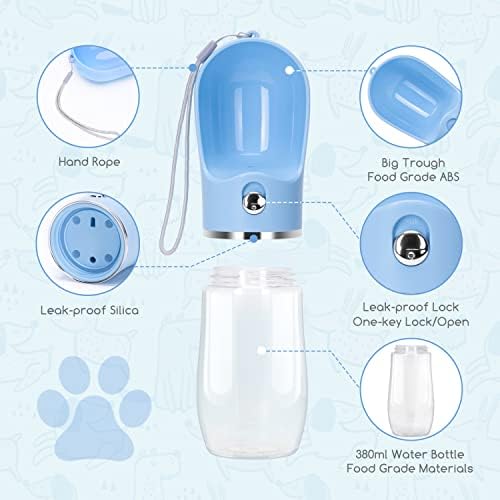 Nobleza Köpek Su Şişesi, Sızdırmaz Taşınabilir Pet Su Şişesi Dağıtıcı BPA Içermeyen Köpek Su Şişesi için Açık Yürüyüş,