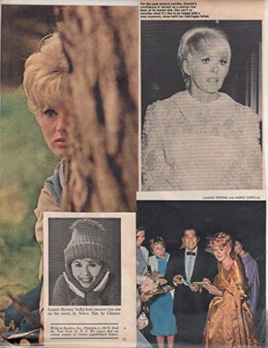 Connie Stevens orijinal kırpma dergisi fotoğraf grubu Q8759