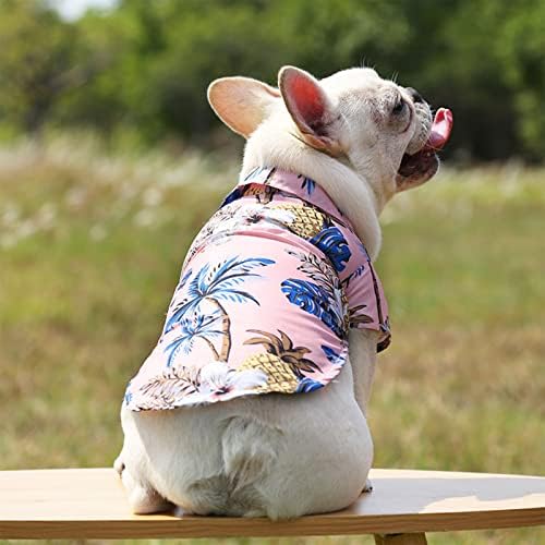 Köpek havai gömleği Köpek Gömlek Küçük Köpekler için Erkek Yaz Köpek Giysileri Fransız Bulldog Giysileri Hindistan