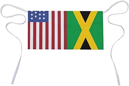 ABD Fıag Jamaika Bayrağı mutfak önlüğü Garson Şef Sunucu Yarım Önlükleri Cep Uzun Kayış Kadın Erkek Restoran Ev Mutfak