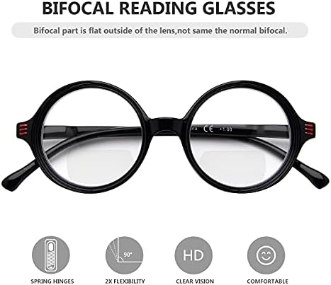 Eyekepper 4-pack Bifokal okuma gözlüğü Kadın Küçük Lens Yuvarlak Bi-odak Okuyucular