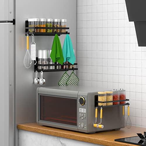 Buzdolabı için Manyetik Baharat Rafı, Mutfak için Manyetik Raf Buzdolabı Organizatör, Mutfak/Daire için Space Saver