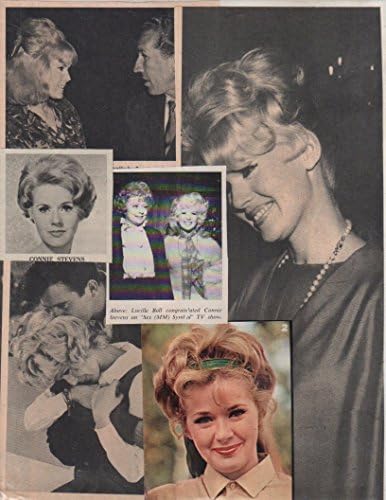 Connie Stevens orijinal kırpma dergisi fotoğraf grubu Q8758