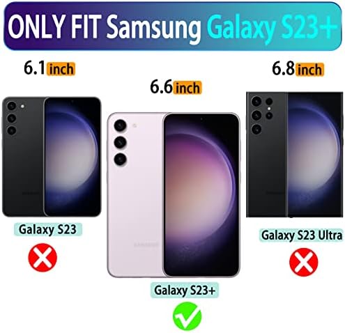 VANAVAGY Galaxy S23 + Artı Cüzdan Kılıf için Kadın ve Erkek, Deri Flip Folio Telefon Kapak Uyar Manyetik araç tutucu