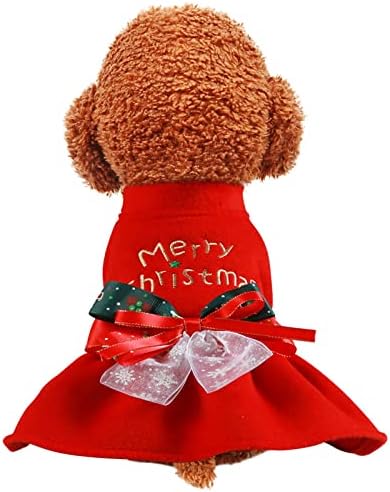 Sevimli Köpek Kazak Sıcak Pet Noel Elbise Kıyafet Termal Tatil Köpek Kostüm Elbise Pet Giyim Küçük Köpek Noel Kazak