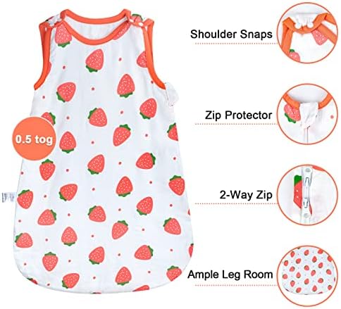 MooMoo Bebek Yaz uyku tulumu Muslin Giyilebilir Battaniye 2 Yönlü Fermuarlı Kundak Geçiş Uyku Tulumu Kolsuz 6-36M