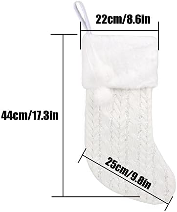 Kişiselleştirilmiş Noel Çorapları 17 inç Büyük Örme Noel Çorapları Özel Aile Adı Noel Çorabı Noel Ağacı Süsleme Süsleme