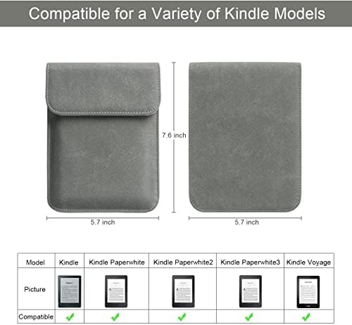6 inç Kindle Paperwhite için, kapak Kılıfı Kol Çantası (10th Gen, 2018 Sürümü, Model PQ94WIF) - Mor Desen El Kayışı