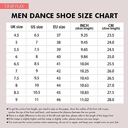 TİNRYMX Erkekler Latin Dans Ayakkabıları Dantel-up Standart Balo Salonu Modern Tango Salsa Uygulama Sosyal Dans Ayakkabıları,