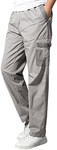 Erkekler Sweatpants spor pantolonları Halat Gevşeme Bel Düz Renk Gevşek Spor erkek Cep Egzersiz Koşu Tayt Pantolon