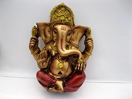 Godblessmart-Hindu Ganesha Ganesh Reçine Heykeli Idol Heykel Murti-13 cm