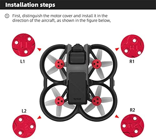 Alüminyum Alaşımlı Motor Kapağı DJI Avata Drone için Motor Koruyucu Kapak Toz Geçirmez Nem Geçirmez koruyucu bone