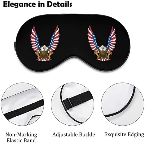 ABD Kel Kartal Uyku Göz Maskesi göz bandı Ayarlanabilir Kayış ile Körü Körüne Uçak Seyahat için