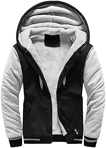 Ymosrh Erkek Mont ve Ceketler Kış Egzersiz Polar Hoodie Ceketler Tam Zip Yün Sıcak Kalın Palto Ceket Erkekler için