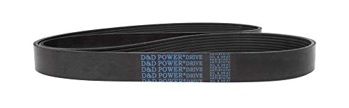 D & D PowerDrive 1280K6 Poli V Kayış, 6, Kauçuk