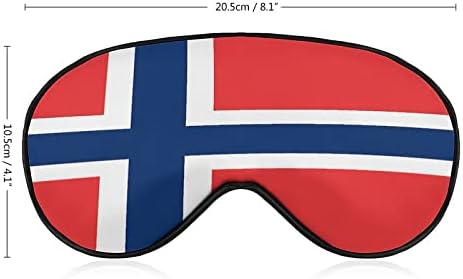 Norveç bayrağı Uyku Maskesi Ayarlanabilir Kayış ile Yumuşak Göz Kapağı Karartma Körü Körüne Seyahat Relax Şekerleme