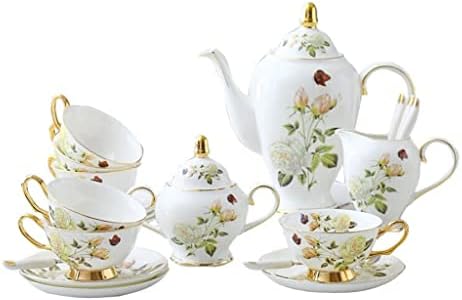 WSSBK Gül Kemik çin çay seti İngilizce porselen çay seti seramik saksı Kremalı şekerlik çaydanlık seti