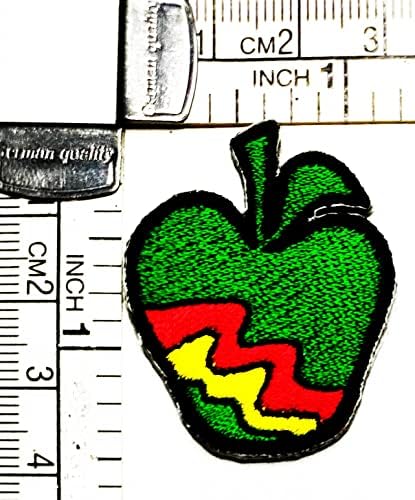 Kleenplus 3 adet. Mini Yeşil Elma Meyve Yamalar Sticker Sanat Meyve Çocuklar Karikatür Yama İşareti Sembol Kostüm