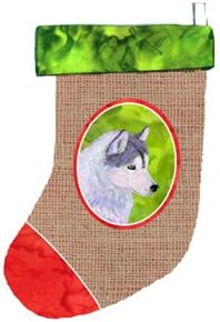 Caroline's Treasures Sibirya Kurdu Noel Çorabı, 11 x 18, Çok Renkli