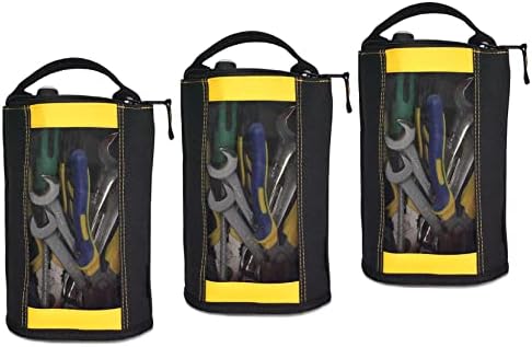 MELOTOUGH 3 ADET Tuval Fermuarlı alet çantası Fermuarlı Çanta + 1 ADET 16Alet Çantası Omuz Askısı İle Üstü Açık Geniş