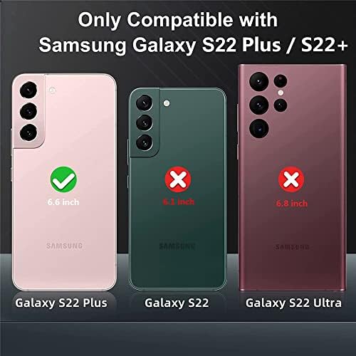MEUPZZK Samsung Galaxy S22 Plus Kılıf, Samsung S22 + Cüzdan Kılıf, Kabartmalı Kelebek Premium PU Deri [Kickstand]