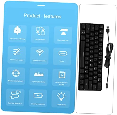 Mobestech mekanik klavye 61 olmayan anahtar tuşları ofis anahtarı ışık Rgb için mavi kablolu klavye dizüstü oyun ayarlanabilir