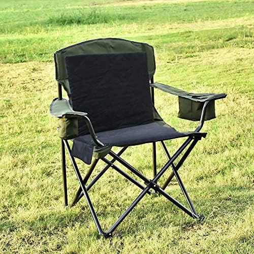 YBRAG ısıtmalı kamp sandalyesi, USB ısıtmalı taşınabilir kamp sandalyesi, kış ısıtmalı koltuk arkalığı ile açık spor