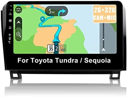 YUNTX Android 10 2 Din Araba Radyo Toyota Tundra için(2007-2013)/Sequoia (2008-2018) - 2G + 32G-10.1 Dokunmatik Ekran