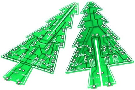 SENELK 2 ADET Noel Ağacı Led DİY Elektronik Lehimleme Kiti, 7 Renkli 3D Noel Lehimleme Projesi DIY KÖK Eğitim
