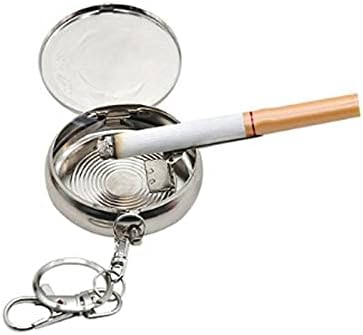 XWWDP Taşınabilir cep küllüğü/Araç sigara küllüğü Mini Paslanmaz Çelik Küllük Anahtarlık ve Sigara Snuffer