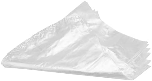 MUKLEI 100 Paket 15. 7x9. 8 İnç temizle kanatlı Shrink çanta, 100 Beyaz Fermuarlı ısı Shrink Kanatlı dondurucu torbaları,