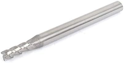 X-DREE 50mm Uzunluk 4mm matkap delik 3 Flüt Tungsten Çelik Frezeler HRC50(50mm Uzunluk 4mm Uzunluk 3 Flüt Fresas de