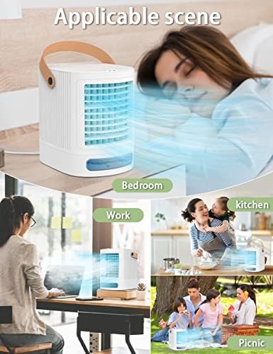 Taşınabilir Hava soğutucu-Mini hava Evaporatif soğutucu Fan USB Powered, Hızlı Soğutma için Kişisel Masaüstü Fan,