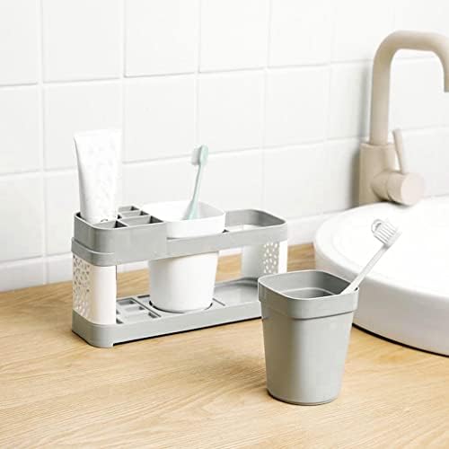 VEFSU Fincan Diş Fırçası Depolama Raf Banyo Diş Macunu raflı stand Plastik Tutucu Seti Banyo Kamp Bulaşıklık Depolama