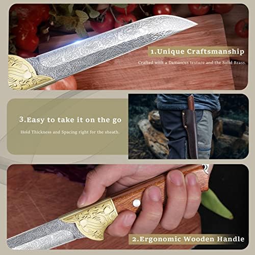 Mor Ejderha 5 İnç Zarif Kemiksi saplı Bıçaklar Balık Fileto kesme bıçağı Mutfak, Dış Mekan Kullanımı, Hediye Fikri