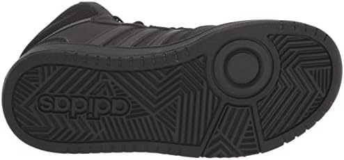 adidas Hoops 3.0 Orta Basketbol Ayakkabısı, Siyah/Siyah / Gri, 5 ABD Unisex Büyük Çocuk