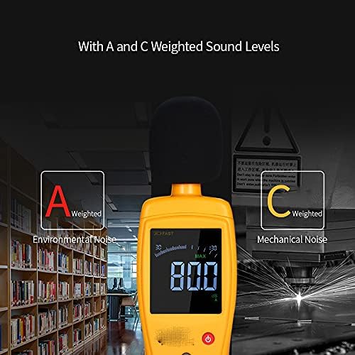 WALNUTA Dijital LCD Ses Seviyesi Ölçer 30-130dB Gürültü Ses Ölçüm Cihazı Desibel İzleme Test Cihazı
