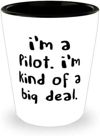 Ben pilotum. Ben önemli biriyim. Shot Bardağı, İş arkadaşlarından Pilot Hediye, İş arkadaşları için Uygun Olmayan