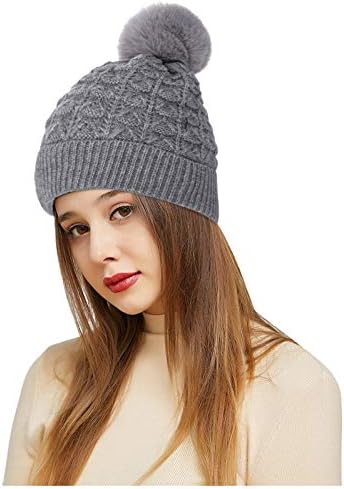 Örgü Bere Şapka Kadın Erkek Açık Hairball Şapka Peluş Kış Sıcak Nötr Kap Yün Örme Retro Vintage Şapkalar