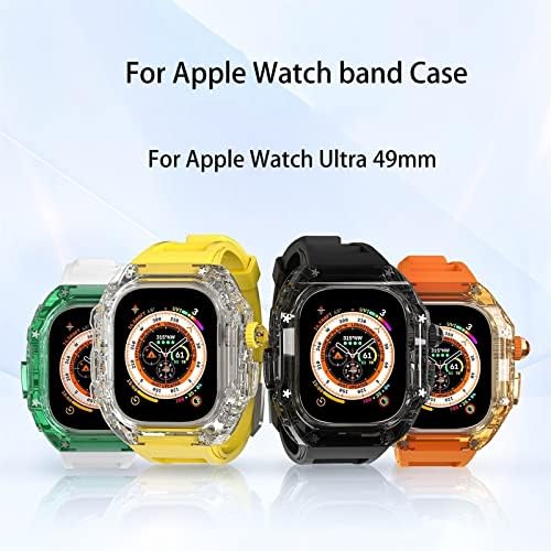 FOUNCY için apple saat bandı 8 Ultra 49mm saat kayışı Şeffaf kılıf (Renk: C, Boyut: Ultra 49mm)