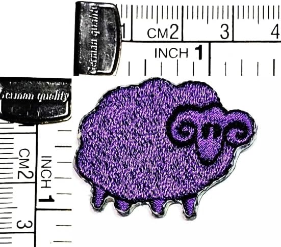 Kleenplus 3 adet. Mini Mor Koyun Karikatür Yama İşlemeli Hayvanlar Demir On Rozeti Dikmek Yama Giysi Nakış Aplike