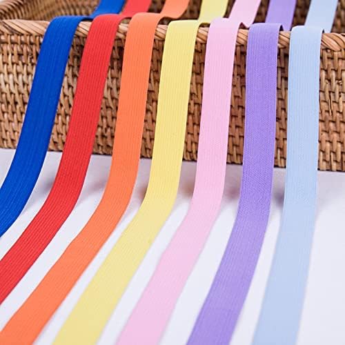 Herrmosa 5 metre 20mm Renkli Düz Yan Bant elastik bantlar Dikiş Aksesuarları Düğün Konfeksiyon DIY için 2 cm Elastik