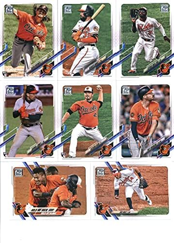 2021 Topps Serisi 2 Baltimore Orioles Takımı 8 Kartlık Set: Rio Ruiz(369), Dean Kremer(391), Renato Nunez(409),