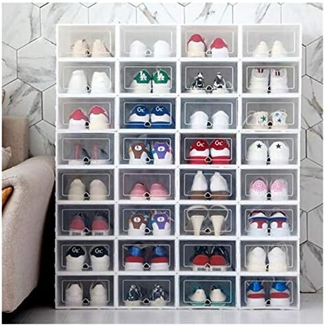 Zhi Zhi 1 adet Aşk Ayakkabı Kutusu Kalınlaşmış Şeffaf Çekmece Kutusu Plastik Ayakkabı Kutusu İstiflenebilir Kutu Ayakkabı